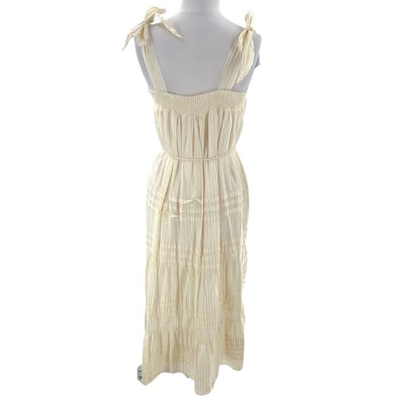 Cleobella Orson Midi Dress Ivory Sz M - Picture 3 of 6